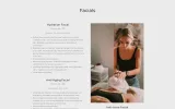 GR Esthetics website Services page, facials