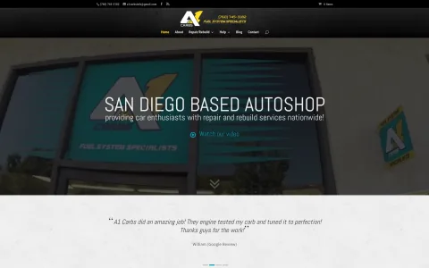 a1carbs website home page