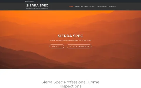 Sierra Spec website home page